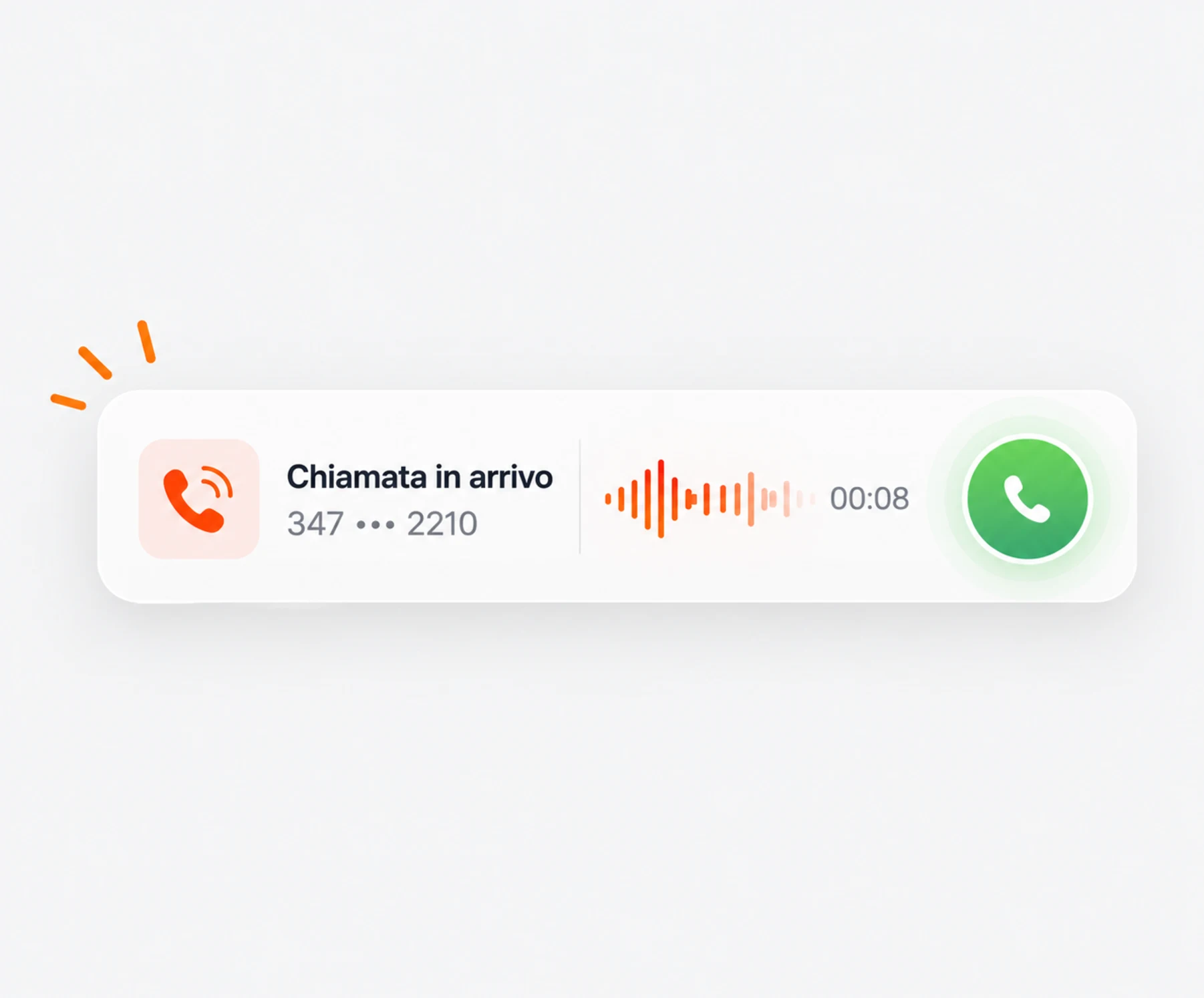 Il cliente chiama il tuo numero