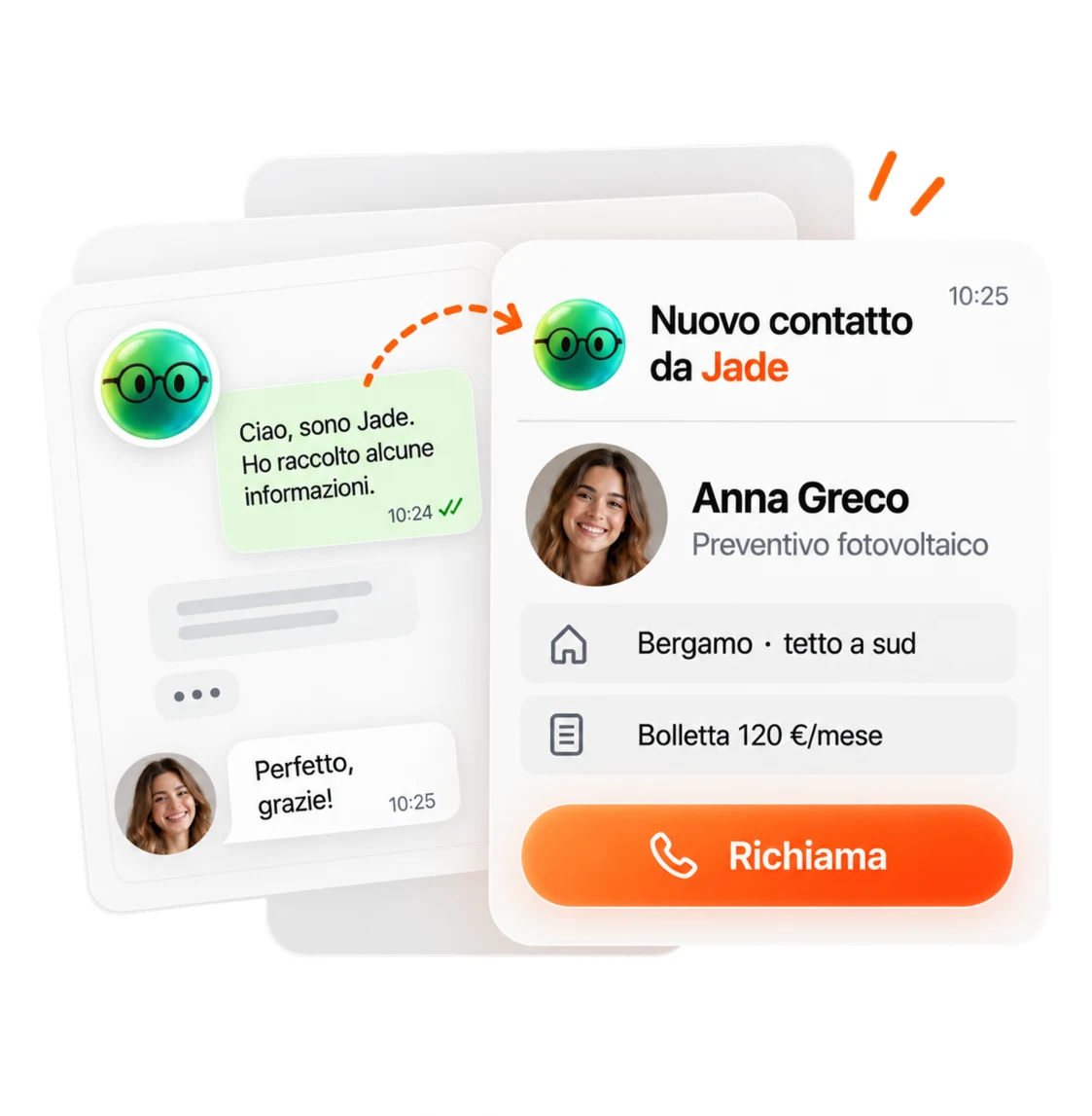 Passa il contatto pronto